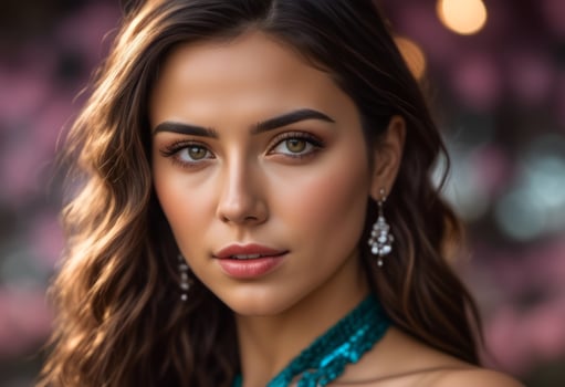 A Portrait Of Breathtakingly Gorgeous, Exotic, Beautiful Woman. photo