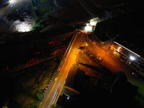 Aerial Night View of Illuminated City Centre Buildings of Birmingham Central City of England United Kingdom. March 30th, 2024 photo