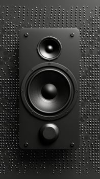 AI generated Close Up of Wall-Mounted Speaker photo