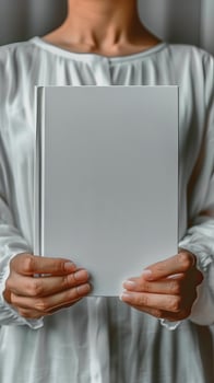 AI generated Person Holding Old Book photo