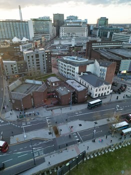 City Centre Buildings of Birmingham Central City of England United Kingdom During Sunset. March 30th, 2024 photo
