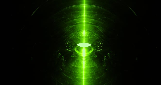 Green Abstract Lines Curves Particles Background photo