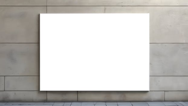 Blank white poster template. Empty street mockup. Clear urban advertising canvas. Billboard advertising advertiser. photo