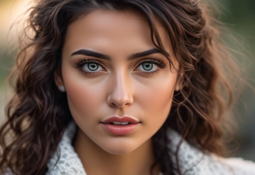 A Portrait Of Breathtakingly Gorgeous, Exotic, Beautiful Woman. photo