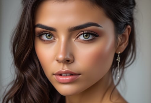 A Portrait Of Breathtakingly Gorgeous, Exotic, Beautiful Woman. photo