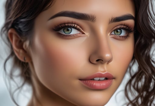 A Portrait Of Breathtakingly Gorgeous, Exotic, Beautiful Woman. photo