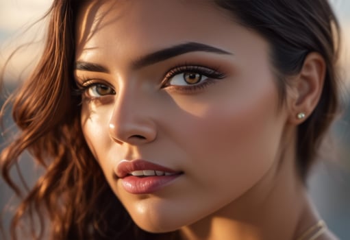 A Portrait Of Breathtakingly Gorgeous, Exotic, Beautiful Woman. photo