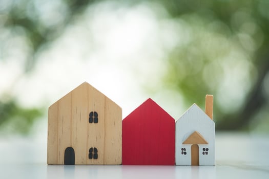 House wooden model houses is various size and colour photo
