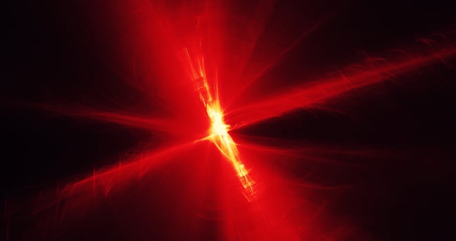 Red And Yellow Abstract Lines Curves Particles Background photo