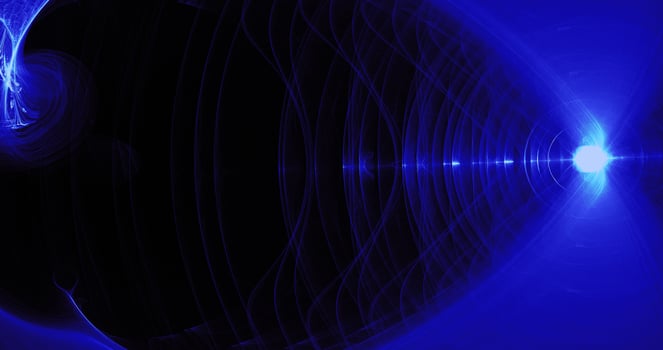 Blue Abstract Lines Curves Particles Background photo