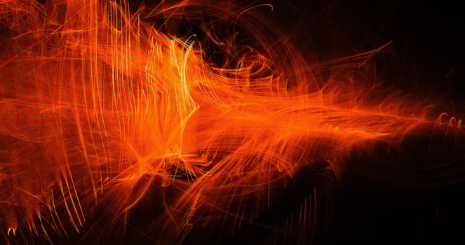 Orange Abstract Lines Curves Particles Background photo
