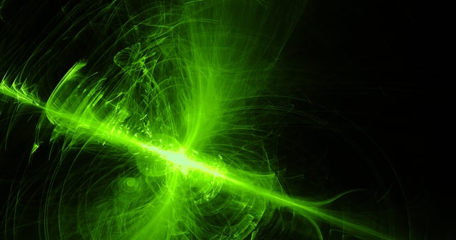 Green Abstract Lines Curves Particles Background photo