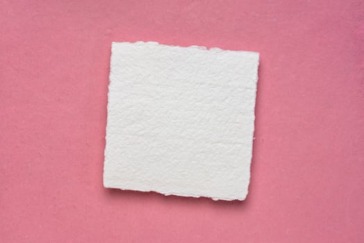 sheet of white Khadi rag paper photo