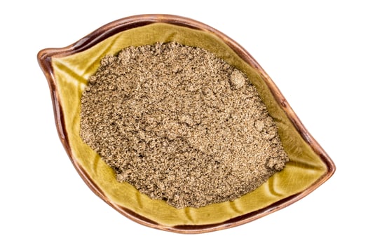 chia seed flour in ceramic bowl photo