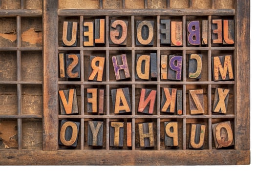wood type printing blocks photo