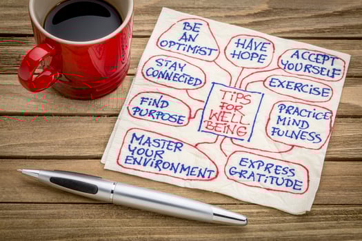 tips for well being on napkin photo