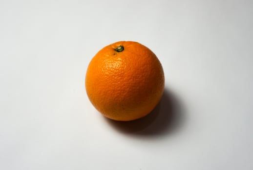 Fresh orange on white background. photo