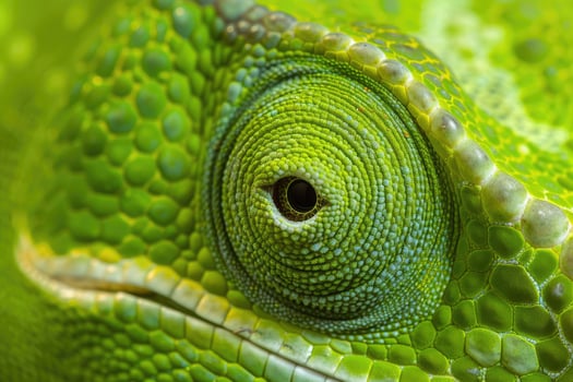 Chameleon skin and eye texture close up photo