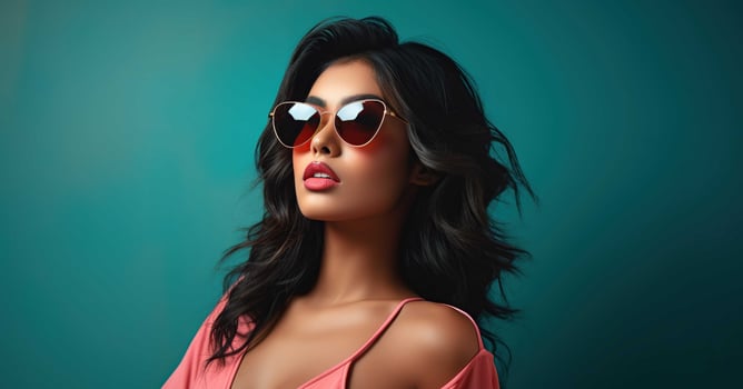South Asian Girl Wearing Sunglasses photo