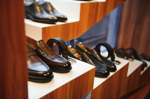 Men's shoes in a shoe store photo