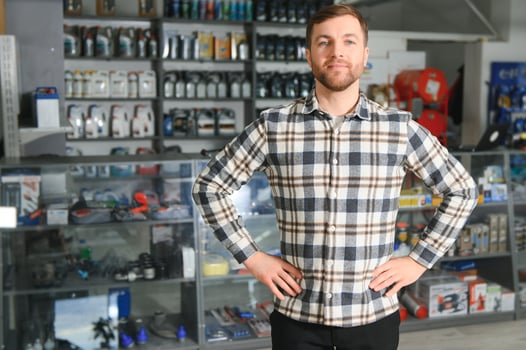 sales consultant in a car parts and accessories store photo