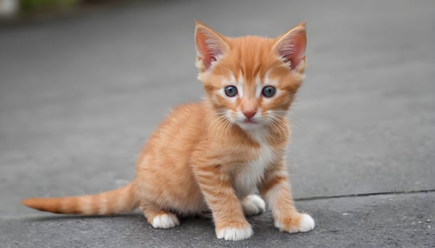 AI generated Cute little red kitten photography,Cat Photography photo