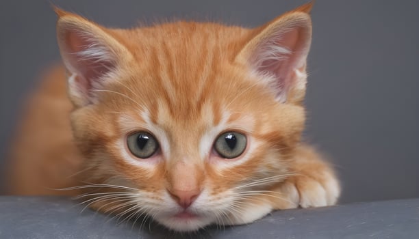 AI generated Cute little red kitten photography,Cat Photography photo