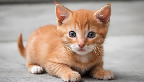 AI generated Cute little red kitten photography,Cat Photography photo