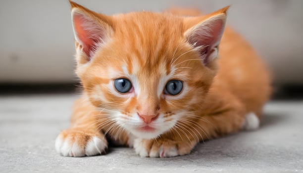 AI generated Cute little red kitten photography,Cat Photography photo