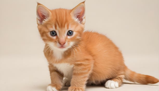 AI generated Cute little red kitten photography,Cat Photography photo