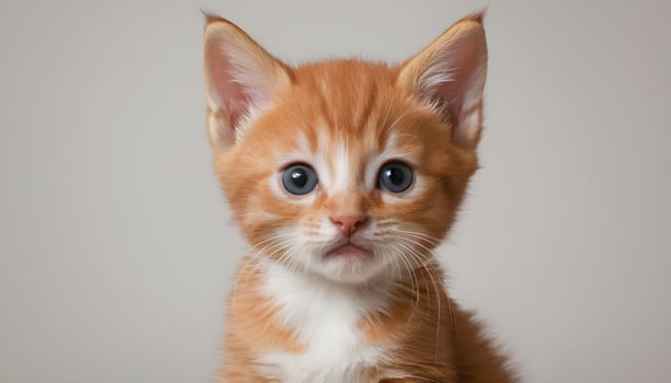 AI generated Cute little red kitten photography,Cat Photography photo