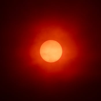 sun red and fire photo