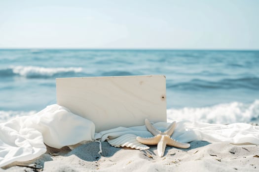 photo white wooden board with other objects