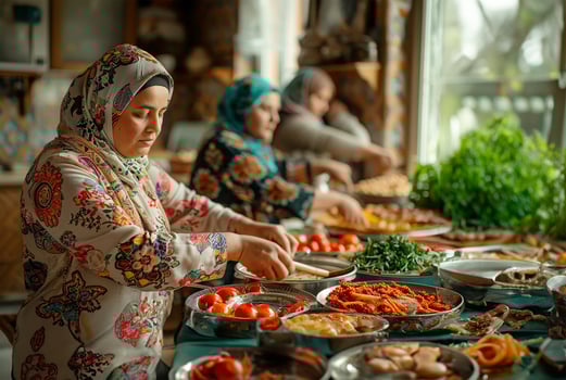 Home Eid al-Fitr preparations by women photo