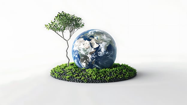 Earth day poster white background photo