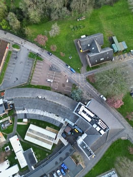 High Angle View of Harefield Town London, Uxbridge, England. United Kingdom During Sunset. April 3rd, 2024 photo