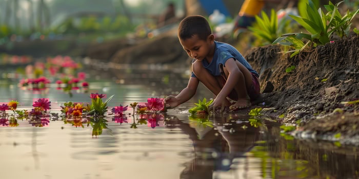 AI generated Anti-pollution theme for environment day photo