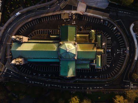 Views of Galway Cathedral in Galway, Ireland by Drone photo