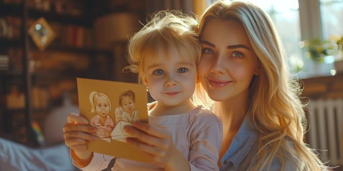 AI generated Woman Holding Little Girl photo