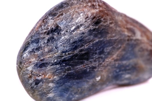 Macro mineral stone sapphire on white background photo