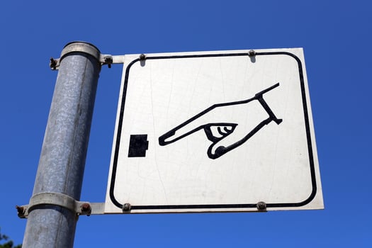 Road signs and directional signs on roads in Israel. photo