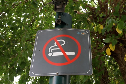 Road signs and directional signs on roads in Israel. photo