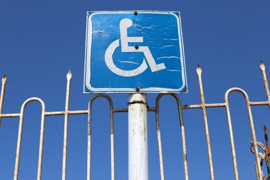 Road signs and directional signs on roads in Israel. photo