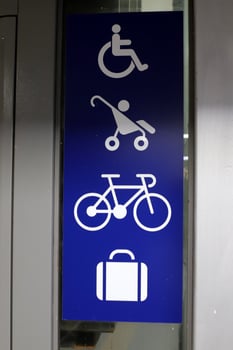 Road signs and directional signs on roads in Israel. photo