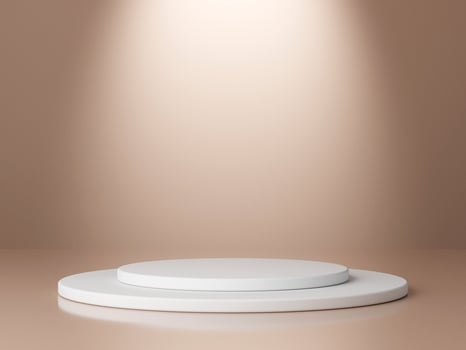 Set of cylinder pedestal podium display, Empty room background. Abstract modern rendering 3d shape for products display presentation. photo