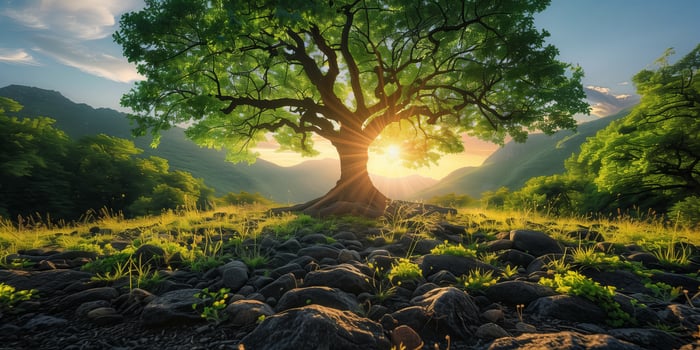 AI generated Theme of ecological disaster and environmental protection photo
