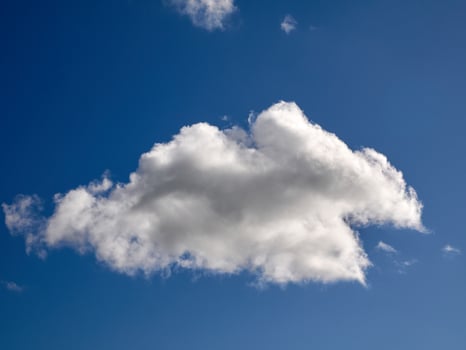 White fluffy clouds in the sky background. Cumulus clouds photo
