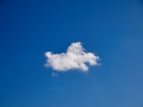 White fluffy clouds in the sky background. Cumulus clouds photo