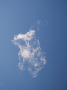 White fluffy clouds in the sky background. Cumulus clouds photo