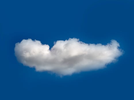 Cumulus clouds in the sky. Fluffy cloud shapes photo
